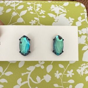 Kendra Scott Teal Crystal Stud Earrings